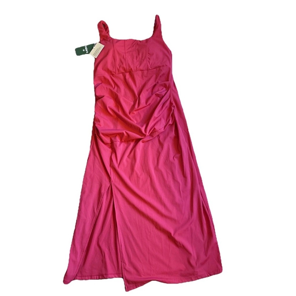 Halara Maternity Softlyzero Airy Midi Tank Dress Size Large Pink New w/Tags
